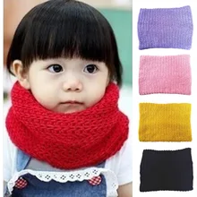 Осенне-зимний вязаный шерстяной шарф-шаль для мальчиков и девочек, теплый зимний шарф с воротником, Прямая поставка