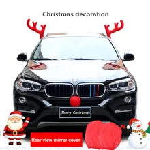 5 шт. Рождественские рога, Автомобильные украшения, бархатный олень, забавный автомобильный декор, украшение, милый Рождественский рудолф, автомобильные аксессуары