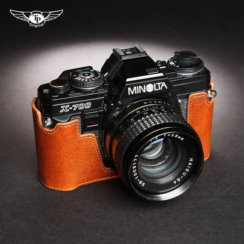Capa para Câmera Fotográfica de Couro Bolsa de Couro de Vaca para Minolta Genuíno - Image 2