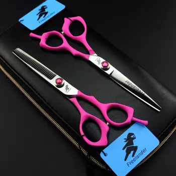 

Professional Japan 440c Red 6 inch Hair Scissors Cutting Barber Makas Hair Salon Thinning Shears Hairdressing Scissors Scharen