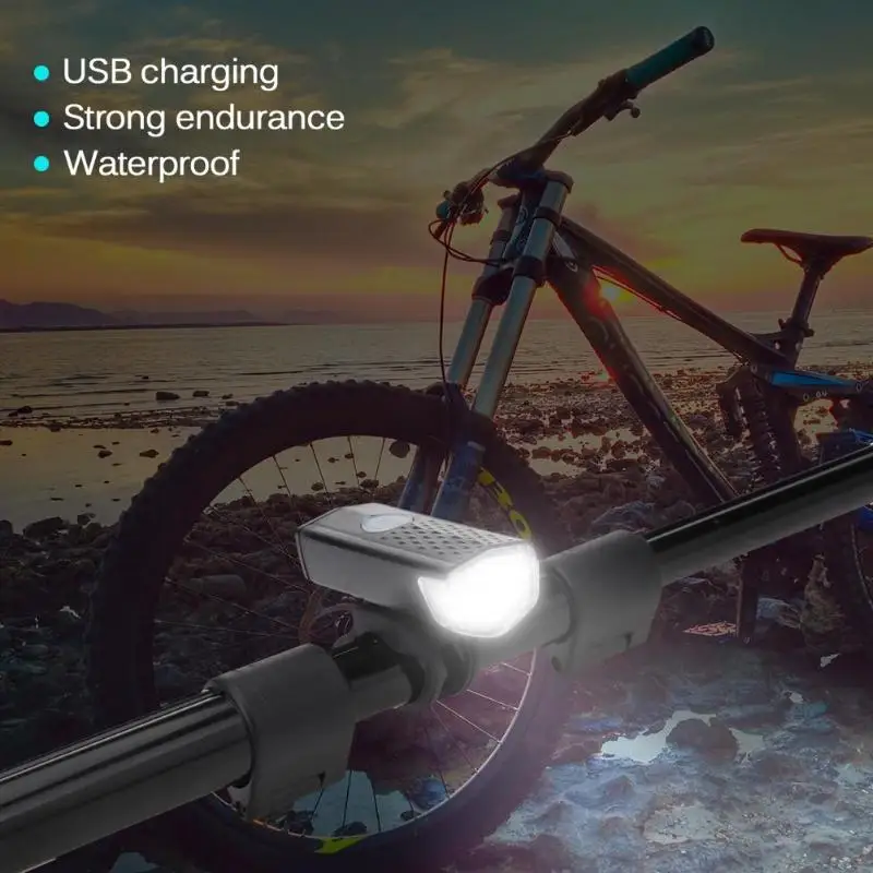 USB Перезаряжаемый велосипедный передний светильник водонепроницаемый велосипедный головной светильник