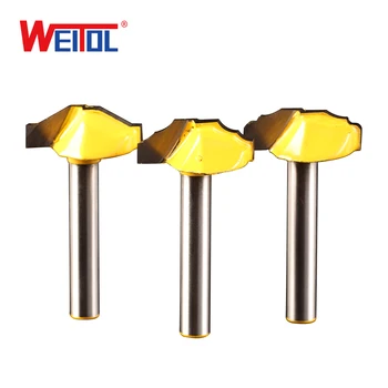 

WeiTol 1pcs Gold Coating Classical Ogee Bit Woodworking Milling Cutter Router Bit Cutter Bit Milling Tools End Mill