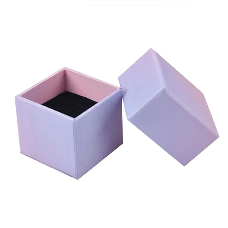 Цветная коробка для ювелирных изделий 50 шт./лот, высокое качество, квадратный органайзер для ювелирных изделий, ящик для хранения колец, Подарочная коробка для ожерелья и кулона