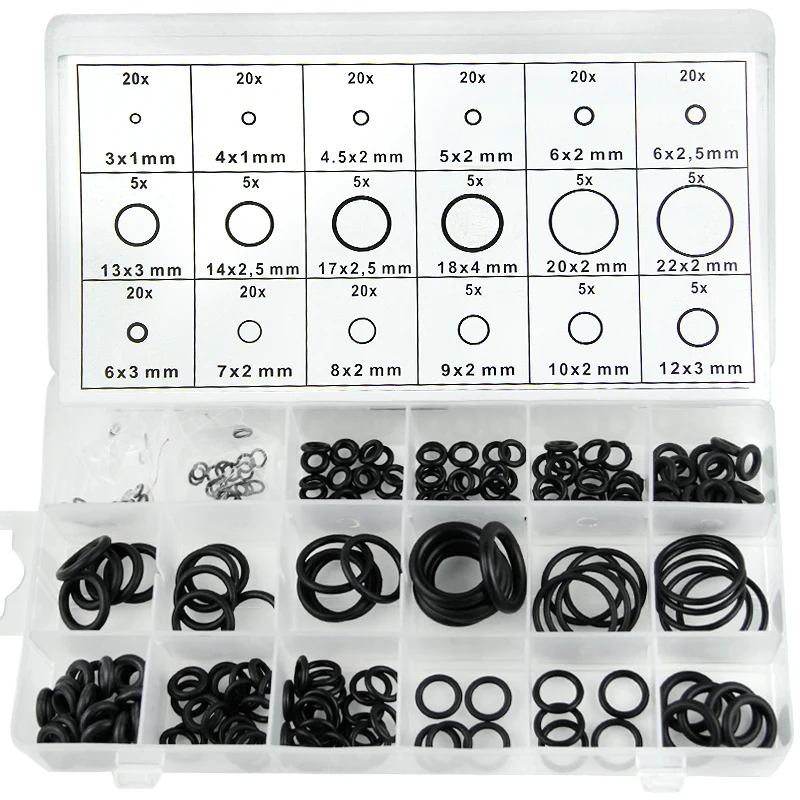 225pcs-O-Ring-Rubber-Washer-Seals-Assortment-Kit-Black-Metric-Size-O-Ring-Seals-Set-Nitrile