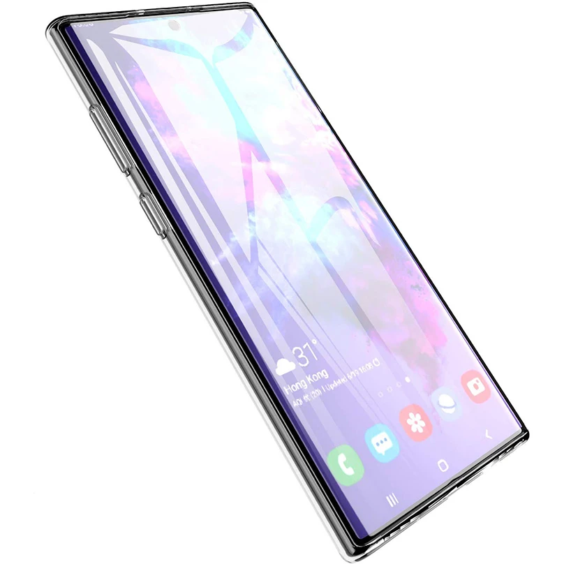 Оригинальный прозрачный силиконовый чехол для телефона Samsung Galaxy Note 10 Plus +