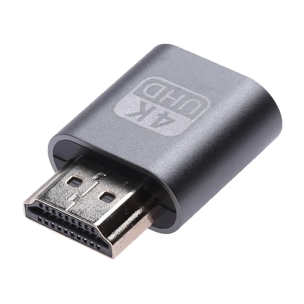 HDMI Virtual Display Adapter HDMI DDC EDID Dummy Plug Lock Latest Chip Low Power Consumption No Heat Plate for BTC Mining