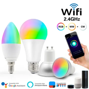 

tuya Smart WiFi 5W 7W 9W E14 E27 GU10 GU5.3 MR16 Bulb LAMP Remote Voice Control RGBCW Dimmable LED Light