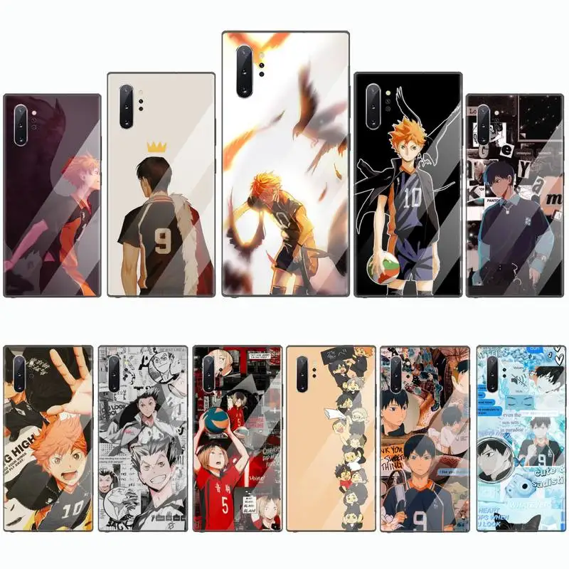 

Anime Haikyuu Hinata Attacks cool Phone Case Tempered glass For Samsung S6 S7 edge S8 S9 S10 e plus note8 9 10 pro