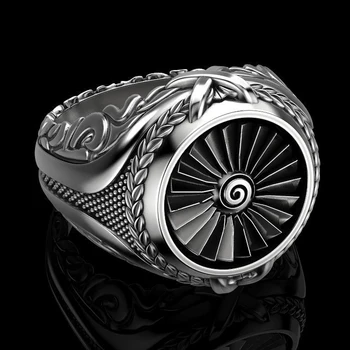 

FDLK Hip Hop Silver Color Swirl Ring Men's Punk Anniversary Party Jewelry Wedding Engagement Ring Accessories Gift Wholesale