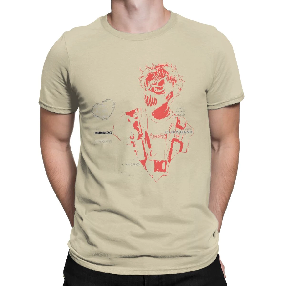 Camisa de algodón con cuello de mango hombre, camisa masculina de color rojo con estampado de 100%, ropa corta|Camisetas| - AliExpress