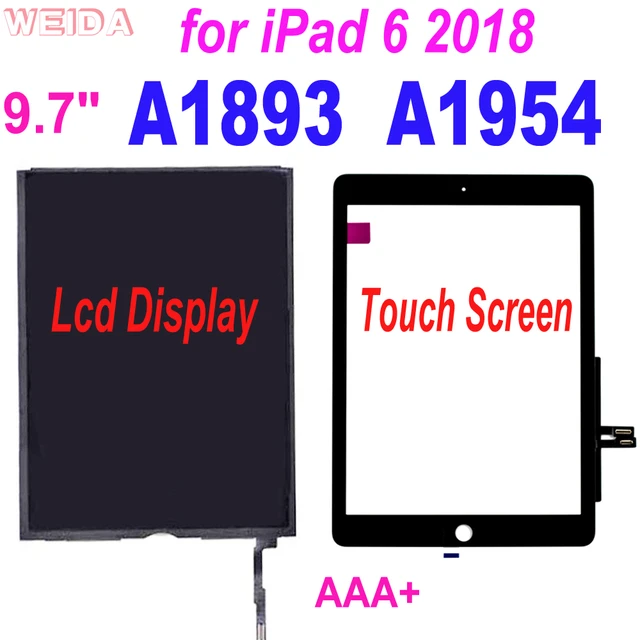 LCD Touch Screen For iPad 2018 A1893 A1954 Touch Screen Digitizer Panel LCD  Display For iPad 6 6th Gen 2018 A1893 A1954(Black Touch) 