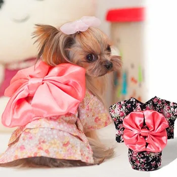 

Pet Clothes Exquisite Small Floral Japanese Kimono Dog Clothes Bow Skirt Pet Supplies Spot Wholesale