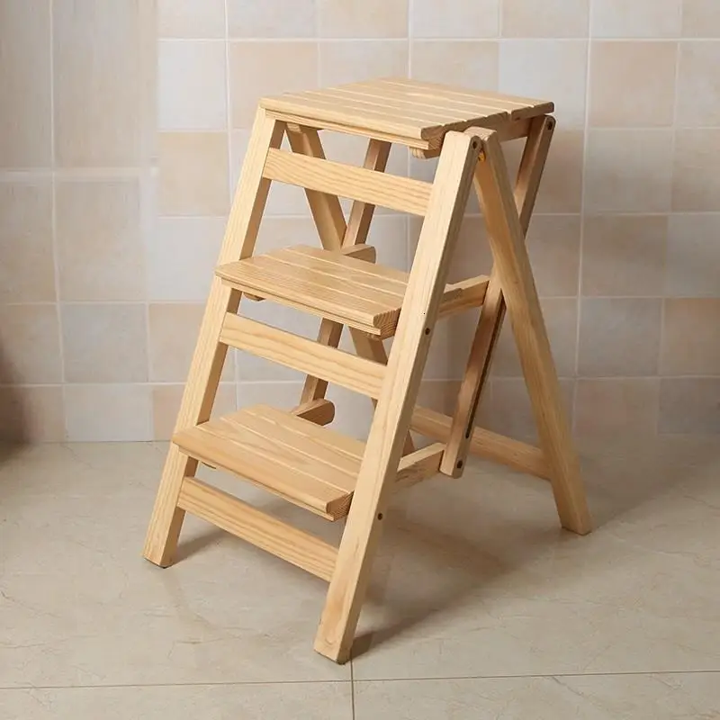 Escalon складывающийся складной стул для кухни Marches Scaletta Legno Merdiven стремянка Escabeau Escaleta ступенчатая лестница - Цвет: MODEL Z