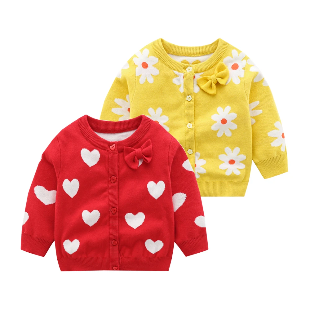 

TOU Baby Girl Cardigan Toddler Boy Knitted Sweaters Kids Long Sleeve Coat Infant Autumn Spring Clothes Children Outwear 0-5Y