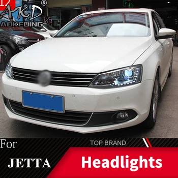 

Head Lamp For Car VW 2011-2019 Jetta Gli MK6 Headlights Fog Lights Daytime Running Lights DRL H7 LED Bi Xenon Bulb Car Accessory