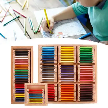 

Children Wooden Pattern Blocks Toy Children's Swatch Classic Educational Toy Cultivation Children Colors Recognizing Ability