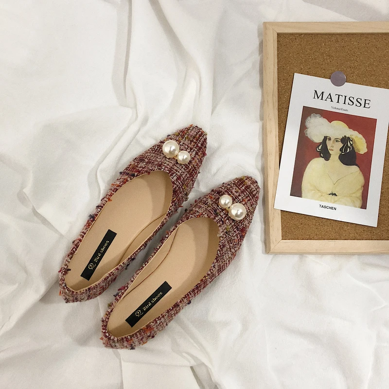 

2020 New Women Shoes Woman Leather Flat Shoes Fashion Classic Female Casual Work Ballet Flats Women Flats Ladies Shoes W38-91