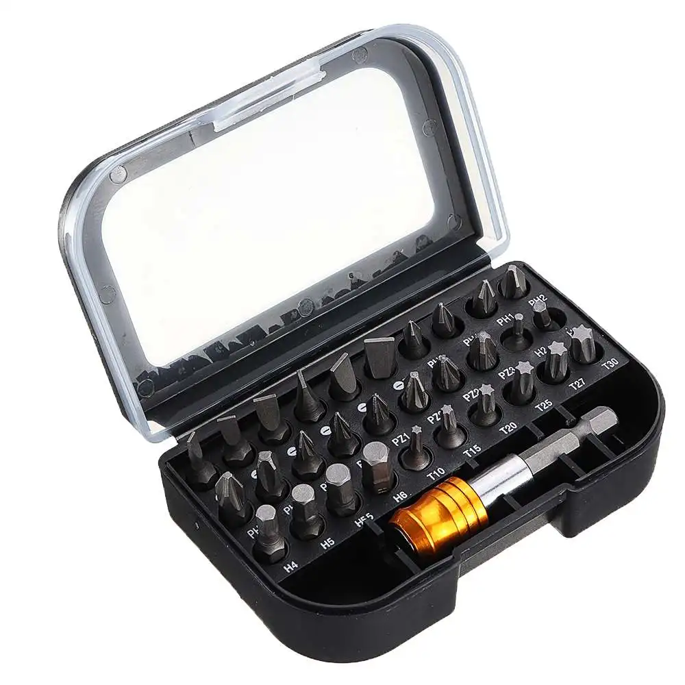 31 шт. отвертка набор Бит Torx Шестигранная шлицевая отвертка биты с быстроразъемным шестигранным патроном удлинитель адаптер Инструменты Наборы