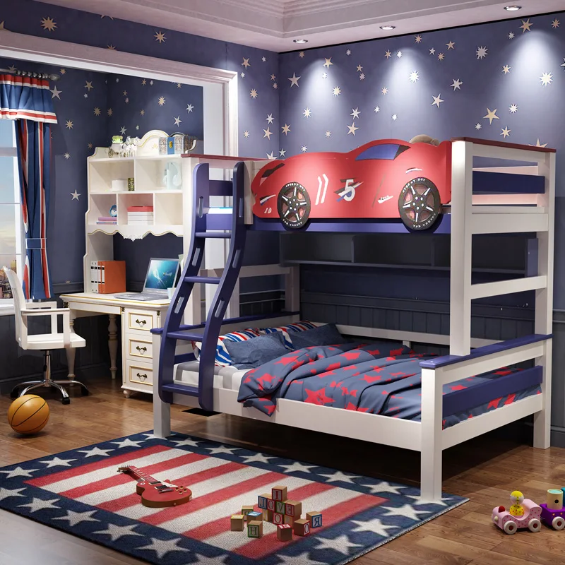 car bunk bed with slide