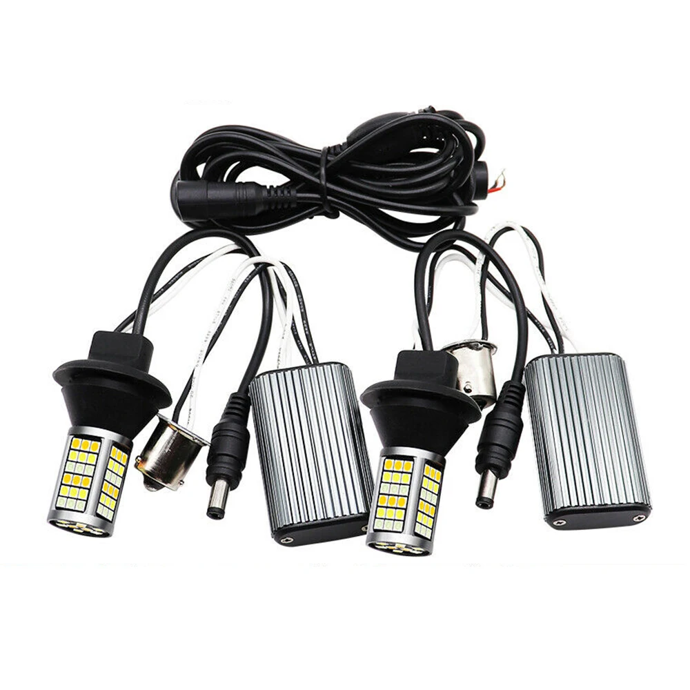 Высокое качество 1156 BAU15S светодиодный светильник CANBUS 54 Вт 81SMD Белый Синий DRL Янтарный указатель поворота