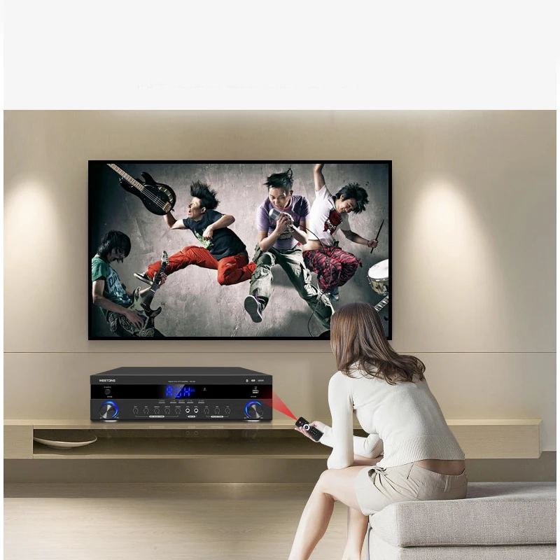 KYYSLB 220 В 400 Вт AK-310 высокой мощности 4,0 Bluetooth усилитель дома KTV аудио карта пакет динамик усилитель для караоке с фиксированным сопротивлением