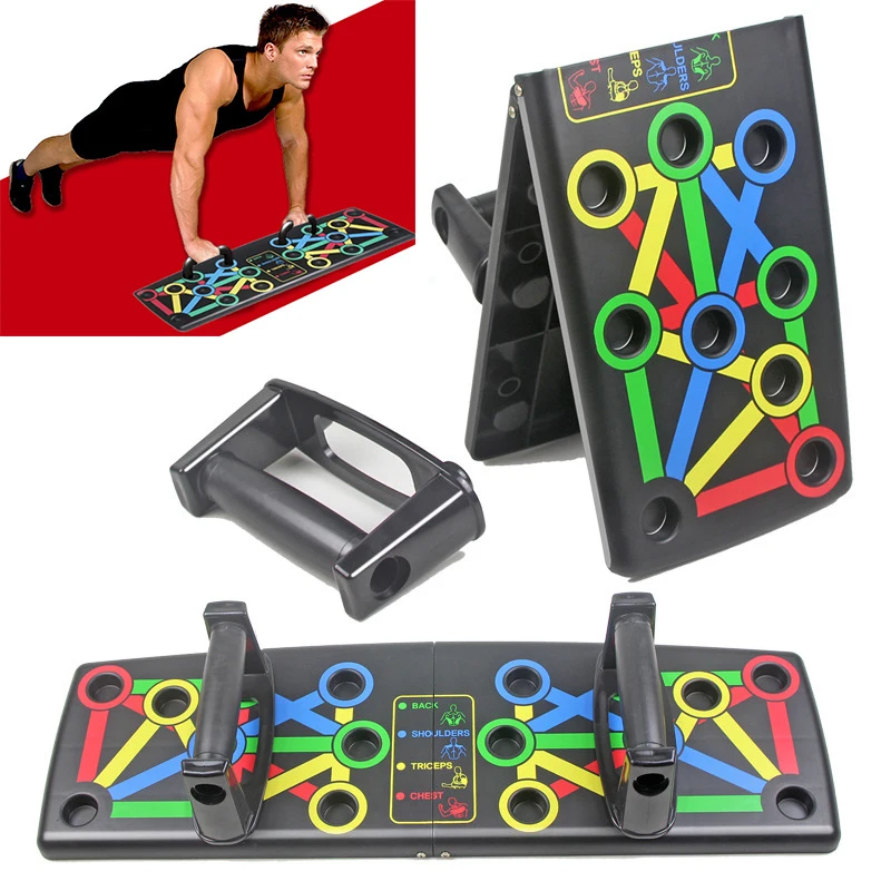14 In 1 Push Up Rack Board System Fitness Workout Train Gym Body Exercise Stands 