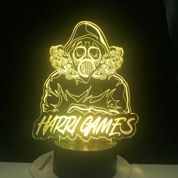 

Harri Games Figure Mask 3D Nightlight Kids Child Girls Bedroom Decor Light Gift 3d Lamp 16 Colors Remote Control Dropship