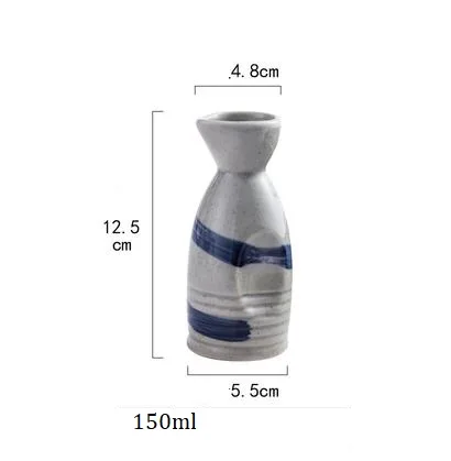 Керамические чашки керамические Sake Hip ликер чашка для воды и чая бутылка для питья Ресторан посуда - Цвет: E