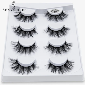 

SEXYSHEEP 2/4 pairs natural false eyelashes fake lashes long makeup 3d mink lashes eyelash extension mink eyelashes for beauty
