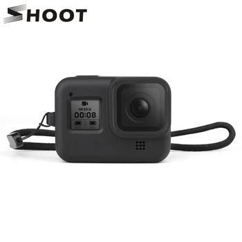 

SHOOT for GoPro Hero 8 Black Protective Silicone Case Soft Bag Housing Cover Shell + Tempered Film for Go Pro Hero 8 Accessories