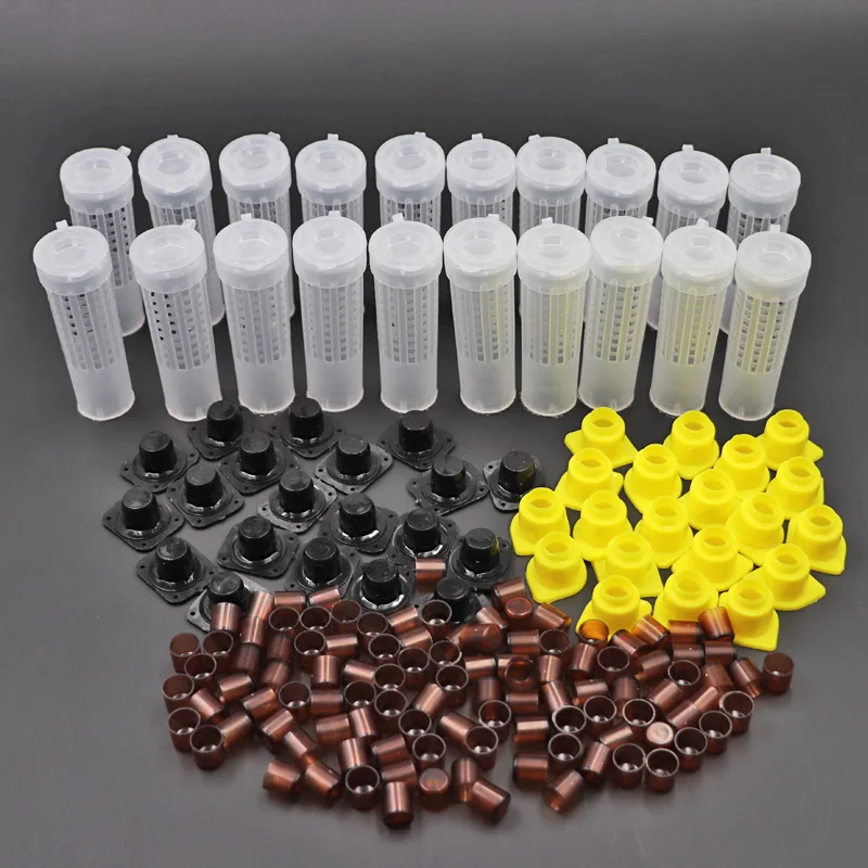 

HKML 1 Set Bee Tools Cages King Queen Rearing Cupkit System Bee Beekeeping Catcher Box Cell Cups Cage Nicot Complete Kit