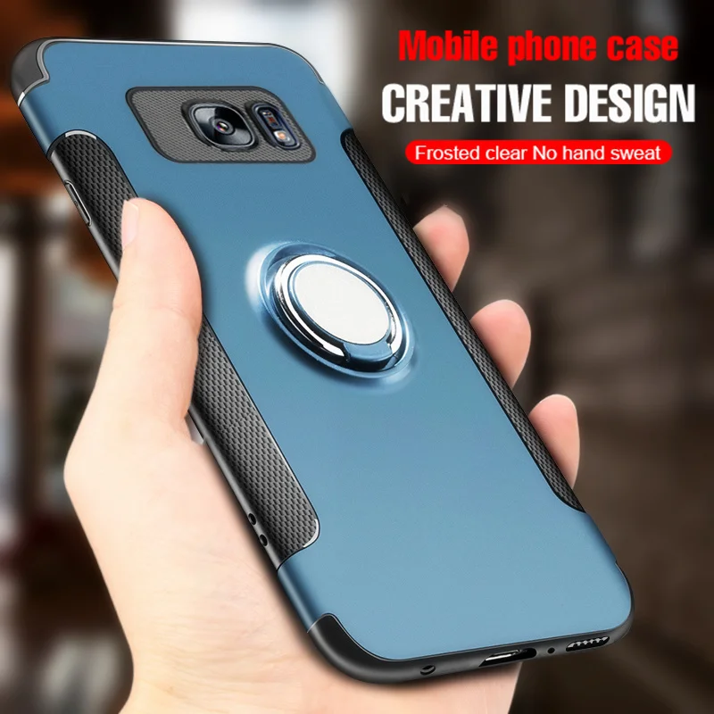 Роскошный армированный мягкий бампер чехол для телефона на samsung Galaxy S7 Edge S9 S10 S8 Plus S10e Note 9 противоударный кольцевой полный Чехол