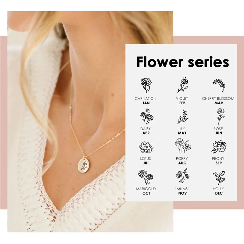 Visunion Rose Gold Silver Color Necklace Women Trendy Design Plants Pattern Pendant Elegant Stainless Steel | Украшения и