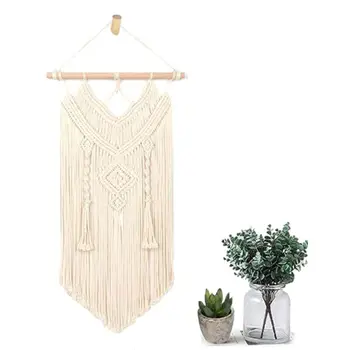 

Handmade Macrame Wall Hanging Hand-woven Tapestry Boho Chic Bohemian Home Decor