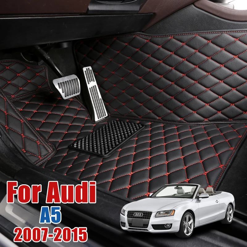 Кожаный Автомобильный напольный коврик для Audi A5 кабриолета 2007 2016 индивидуальный