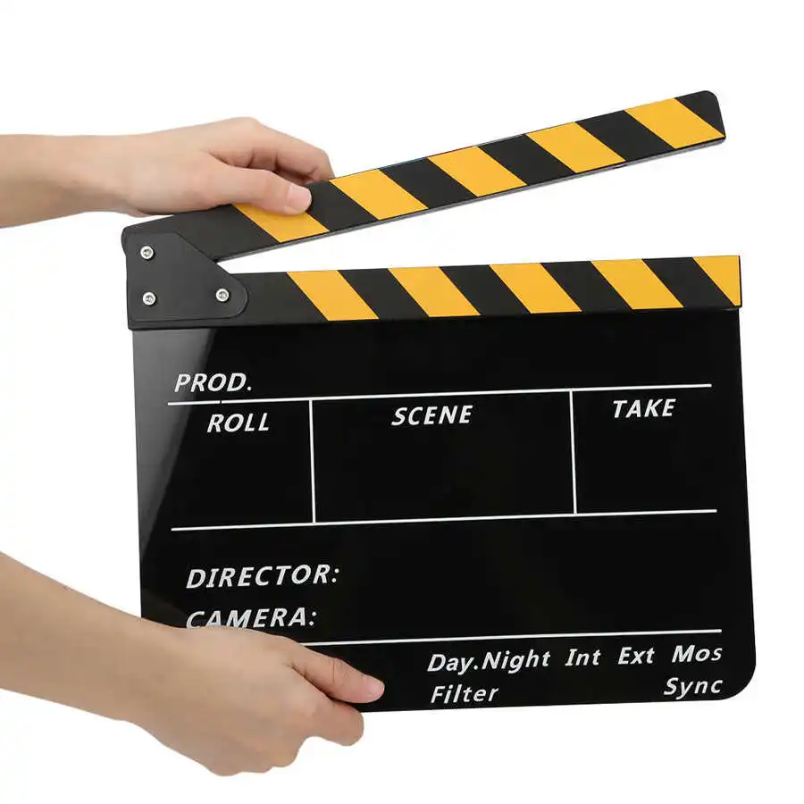 Акрил 30x25 см Clapperboard режиссер кино Хлопушка и телевидение Фотография