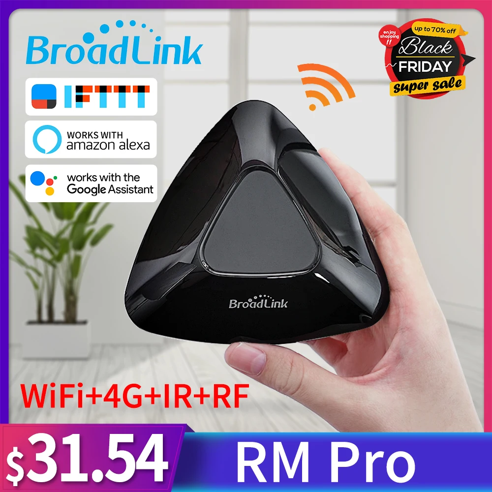 Original Broadlink Smart Home RM Pro RM MINI3 Controller for Alexa Google Home WiFi IR RF 4G Remote Control Android iOS Smart TV Original Broadlink Smart Home RM Pro RM MINI3 Controller for Alexa Google Home WiFi IR RF 4G Remote Control Android iOS Smart TV