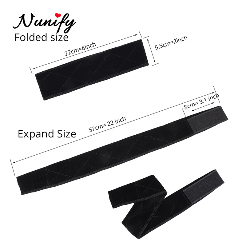 1Pcs Wig Grip Headband Soft Women Velet Material Adjustable Band Hand Made Scarf Grip