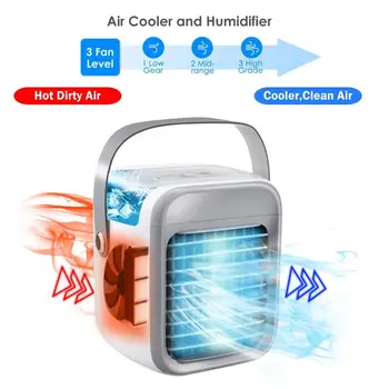 

Portable Air Conditioner Fan Home office Air cooler, Rechargeable Evaporative Air Conditioner Fan 3-speed adjustment