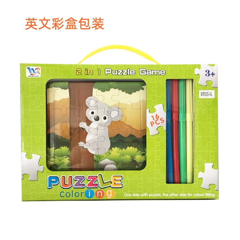 

Place of Origin Supply of Goods Children'S Educational Early Childhood Jigsaw Puzzle Cartoon Animal Graffiti Paper Jigsaw Puzzle