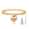 Small Heart Cremation Jewelry Urn Bracelet Custom Stainless Steel Cremation Memorial Ash Urn Bangle for Ashes Dropshipping 1