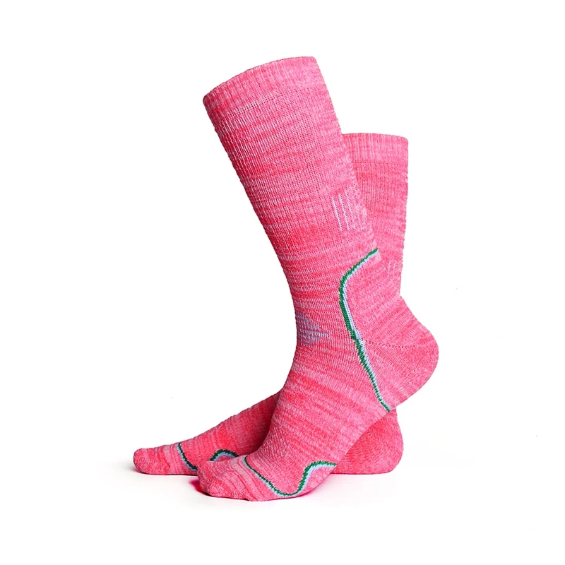 Men Women Skiing Socks Cushioned Breathable Long Socks Hosiery Outdoor Climbing Hiking Sports Footwear Compression Socks