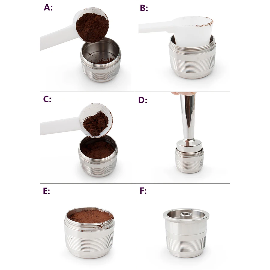 Capsulone/совместима с illy Кофеварка/нержавеющая сталь металлическая пополняемая