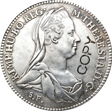 Австрия 1780 1 Konventionsthaler Coin 41 мм | Дом и сад