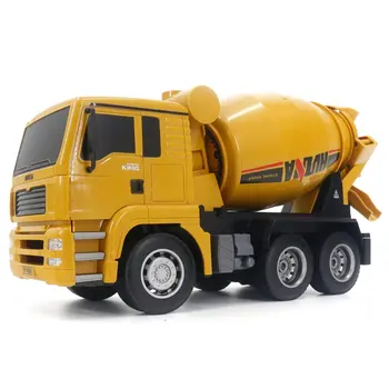 

HUINA 1333 1:18 6CH Die-Cast Alloy Remote Control Mixer Engineering Truck Toys Static Model Caterpillar Wheel Kids RC Truck Gift