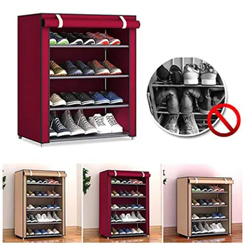 

Foldable Dustproof Shoe Cabinet Non-woven Storage Shoe Rack Large Capacity Double Shoe Storage Rack Household Furniture стеллаж