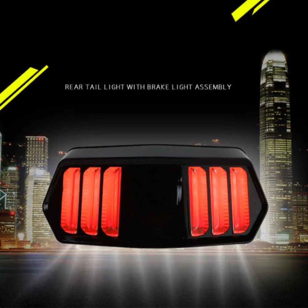 12V LED Motorcycle Rear Taillight Light Flash Tail Brake Turn Signals Indicator Lamp for Honda |