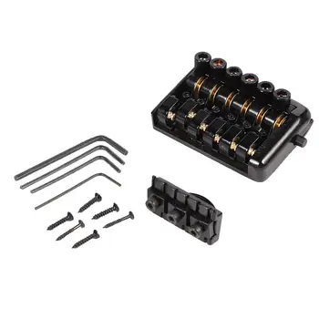 

Portable 6 String Saddle Metal Headless Electric Musical Guitar Bridge Tailpiece Home Furnishing Guitar Essential Supplies