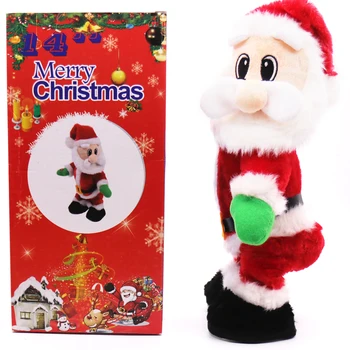 

22X37cm Red Music Dancing Santa Claus Doll Christmas Gifts Christmas Electric Twerk Kids Christmas Gift Christmas Decor for Home