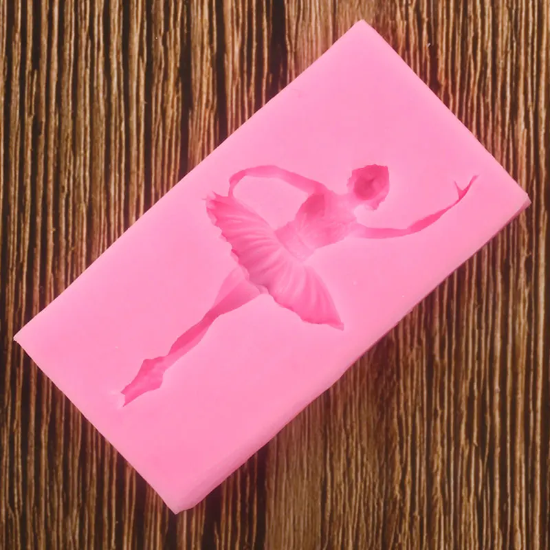 Stampo In Silicone A Forma Di Ballerina Ballerina Per Fondente, Cioccolato, Torte, Stencil Per Decorare Argilla, Utensile Da Cucina